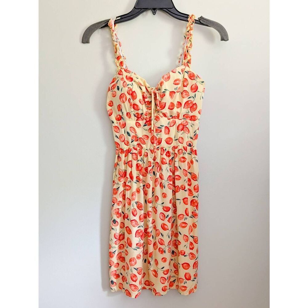 AUW Fruity Orange and Yellow Dress